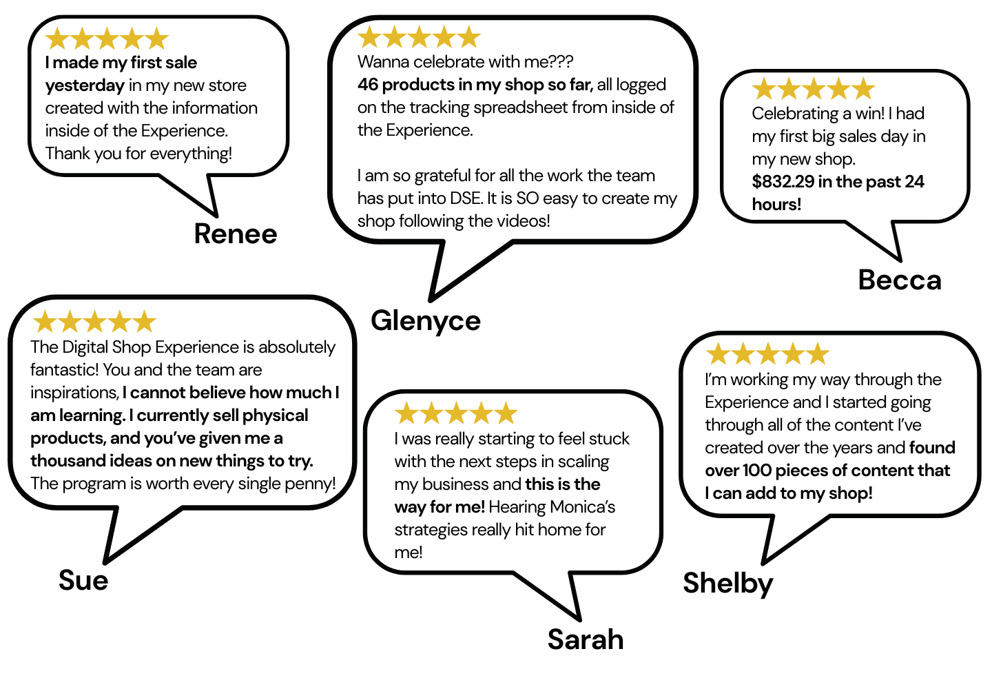 Testimonial blurbs