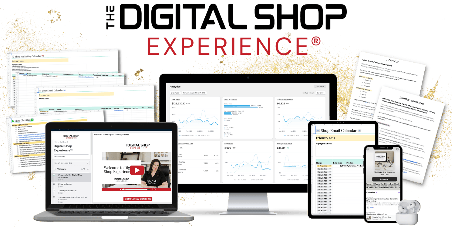 Digital Shop Experience Mock-Up - Red